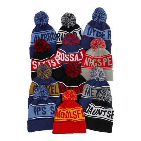 Ram Rugby-Custom Knitted Bobble Hat - Quantity 50-99 - 6 week delivery