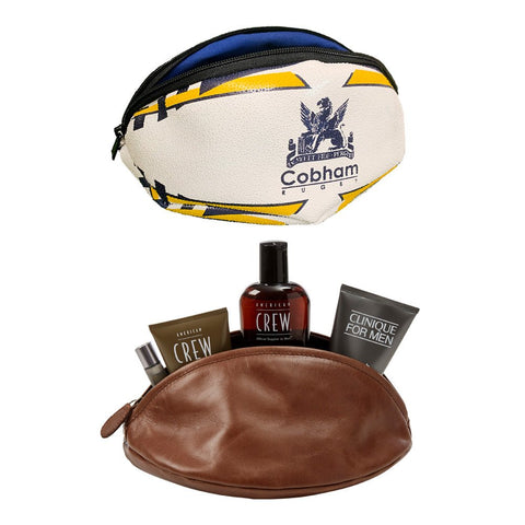 Ram Rugby-Custom Rugby Ball Wash Bag - Leather or Rubber - 14 week delivery