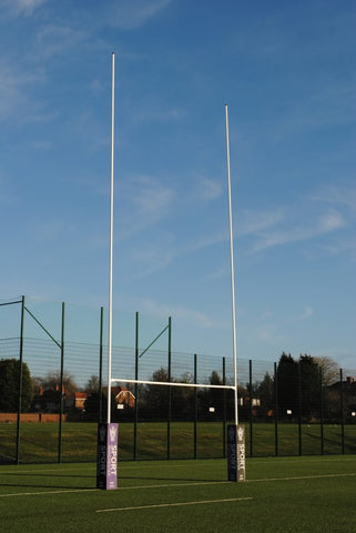 Rugby Goal Posts - 13m (or 42ft) Aluminium Hinged