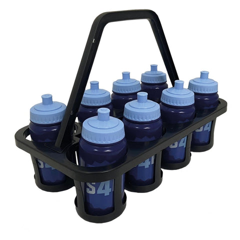 Ram Rugby-S4K - 8 Water Bottles & Plastic Carrier Set