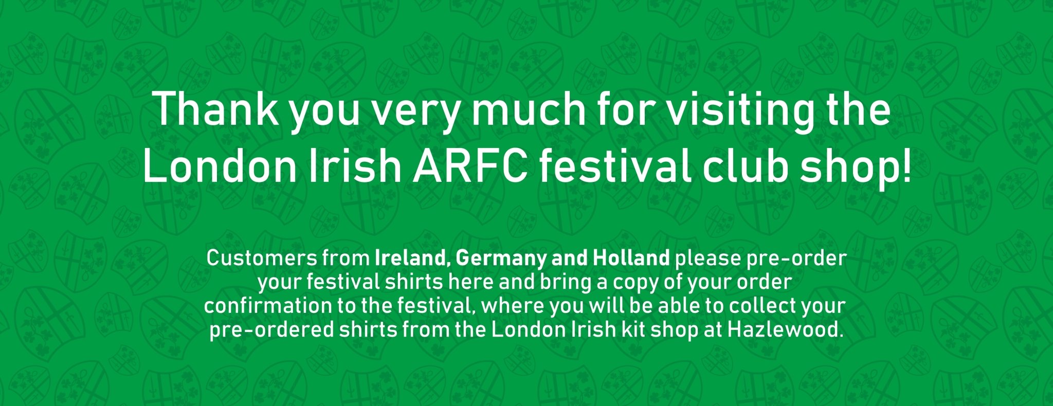 London Irish International Club Shop