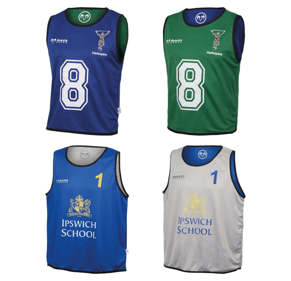 Ram Rugby-11. Custom Numbered Bibs and Tag Belt Sets