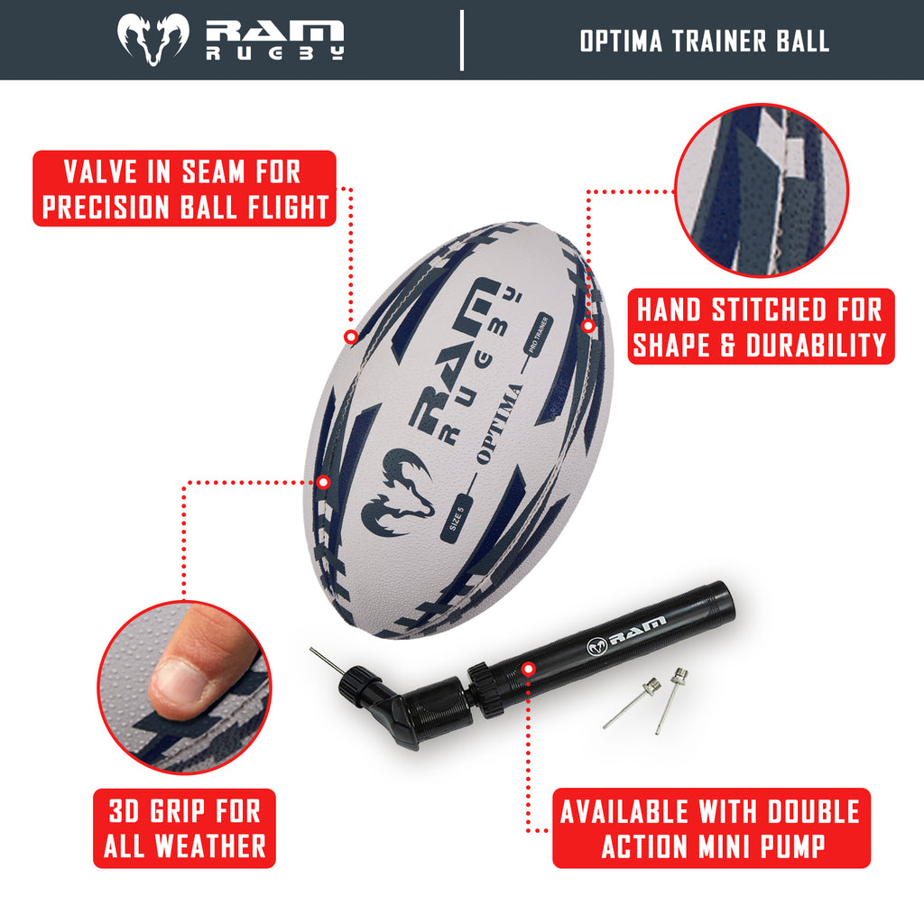 New - Optima Pro Hybrid Rugby Ball