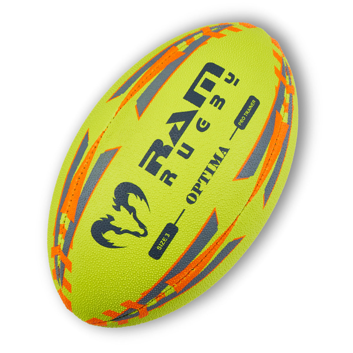 New - Optima Pro Hybrid Neon Rugby Ball