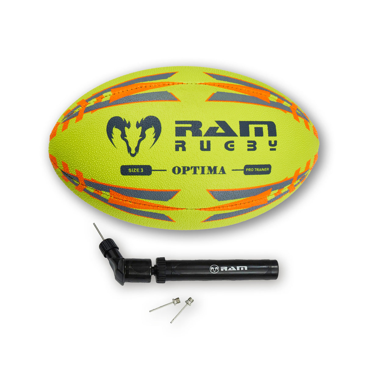 New - Optima Pro Hybrid Neon Rugby Ball