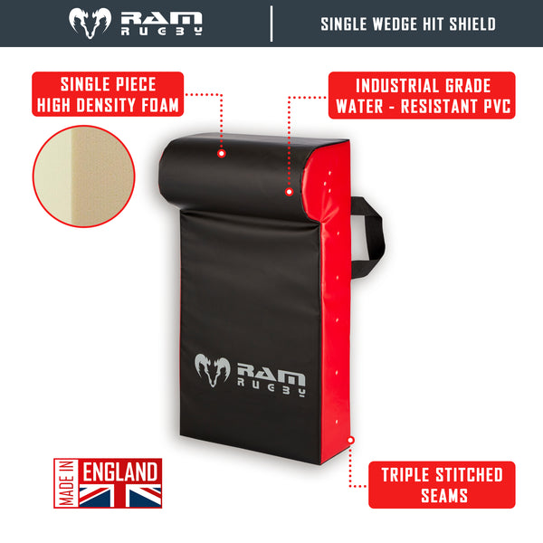 Single Wedge Hit Shields -Black/Red