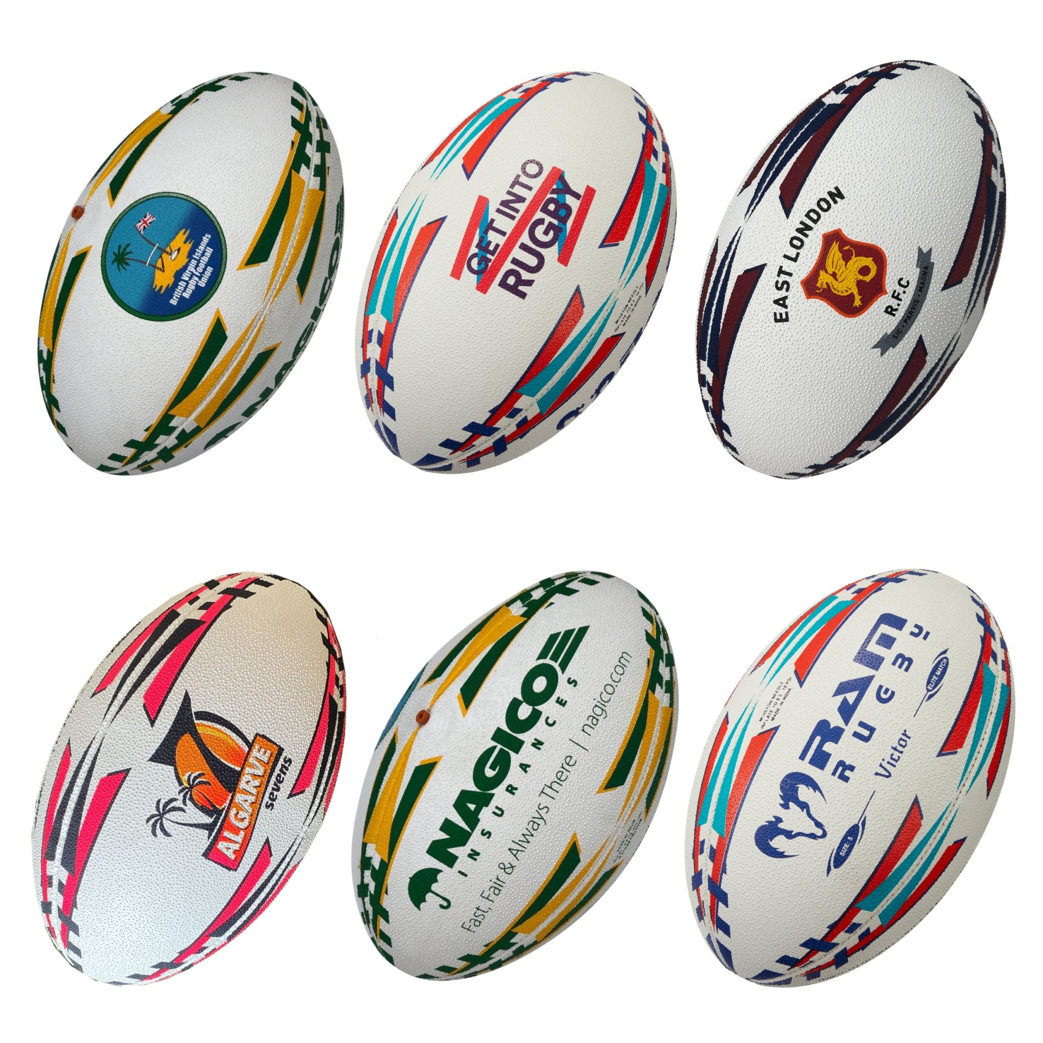 Ram Rugby-3. Custom Match & Training Balls, Ball Bags and Tag Belt Sets