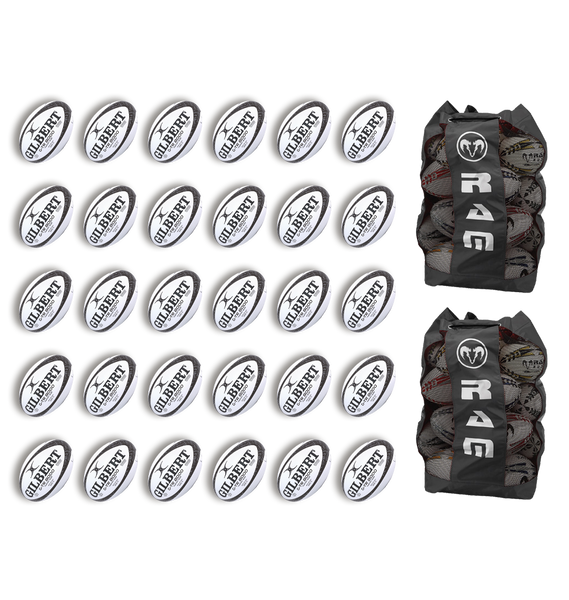 Gilbert G-TR8000 Trainer Ball Bundles - 25 or 30 x Balls & 2 Bags