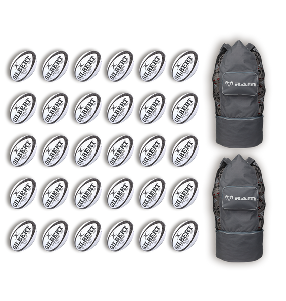 Gilbert G-TR8000 Trainer Ball Bundles - 25 or 30 x Balls & 2 Bags