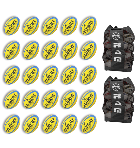 Gilbert G-TR8000 Trainer Ball Bundles - 25 or 30 x Balls & 2 Bags
