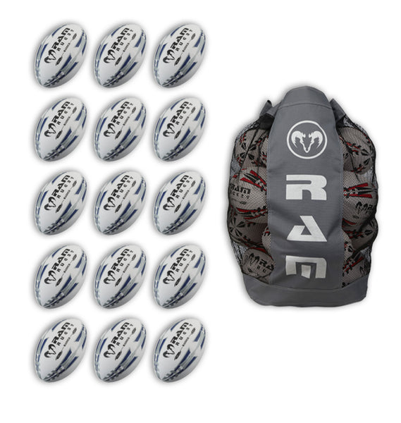 Raider 2.0 Black Match Ball Bundle - 15 x balls and bag