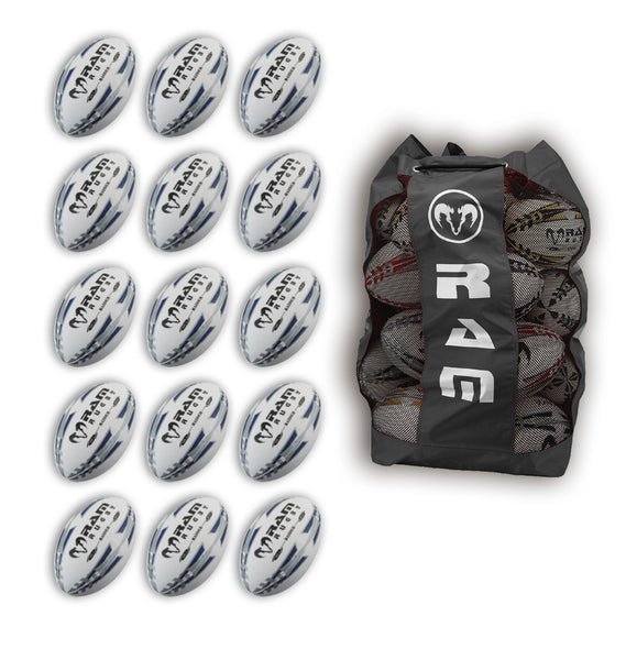 Raider 2.0 Black Match Ball Bundle - 15 x balls and bag