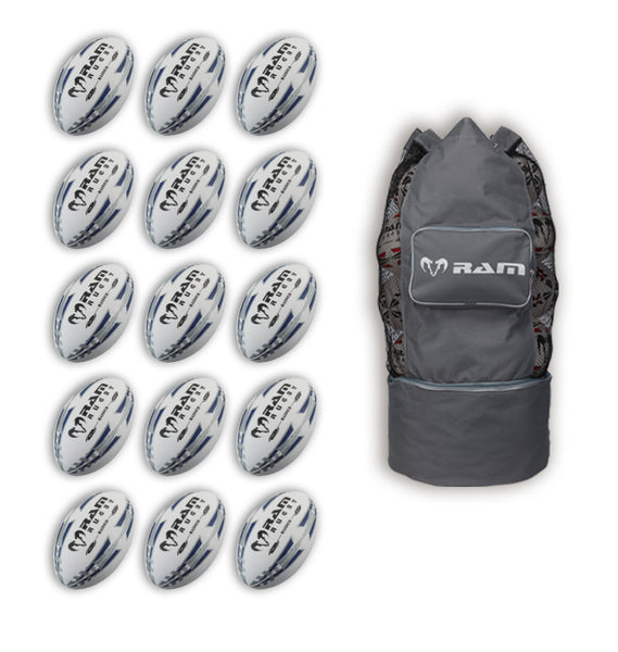Raider 2.0 Black Match Ball Bundle - 15 x balls and bag