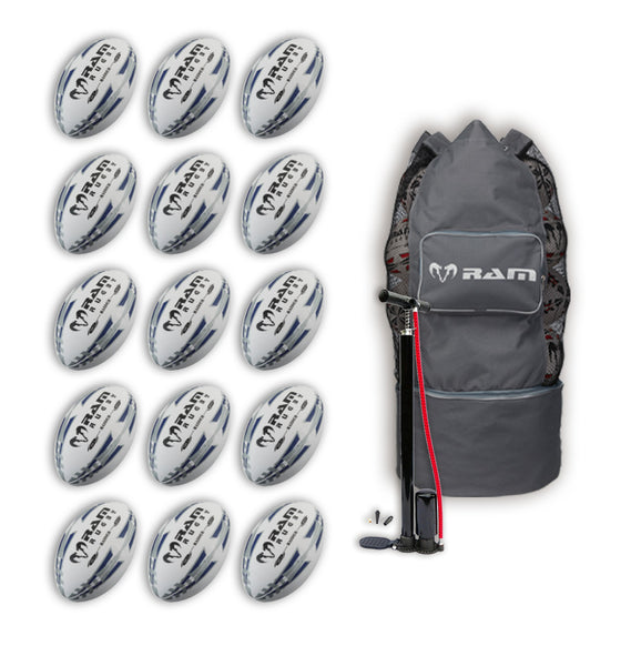 Raider 2.0 Black Match Ball Bundle - 15 x balls and bag