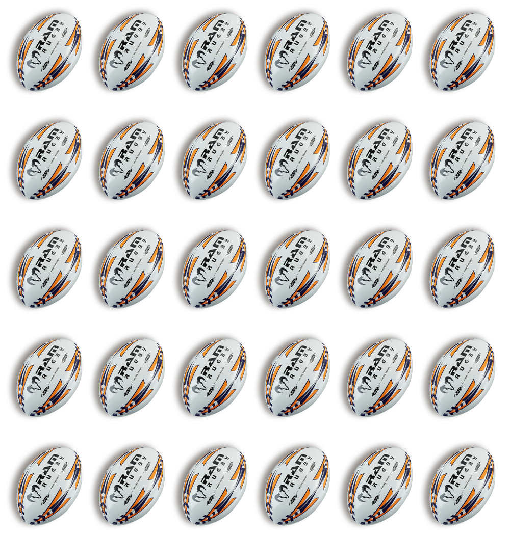 30 x Micro Rugby - Soft Feel Ball - Size 2.5