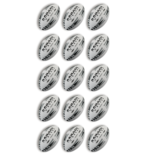 Touch Tag Rugby Match Ball Bundle - 15 x balls and bag