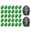 30 x Gripper 2.0 Hybrid - Pro Trainer Neon Rugby Ball Bundle