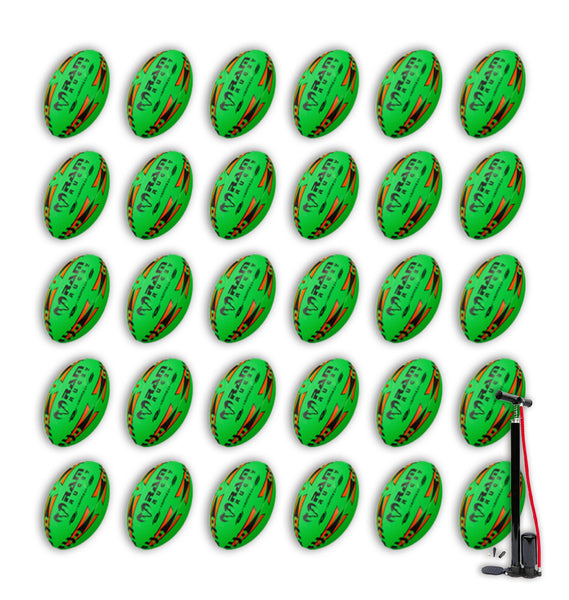 Gripper 2.0 Pro Trainer Neon Yellow, Orange & Green Ball Bundle - 30 x balls and 2 bags