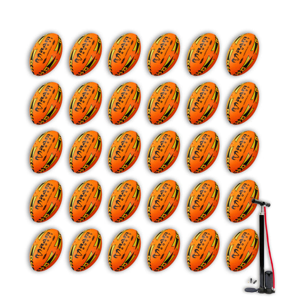 Gripper 2.0 Pro Trainer Neon Yellow, Orange & Green Ball Bundle - 30 x balls and 2 bags