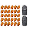 30 x Gripper 2.0 Hybrid - Pro Trainer Neon Rugby Ball Bundle