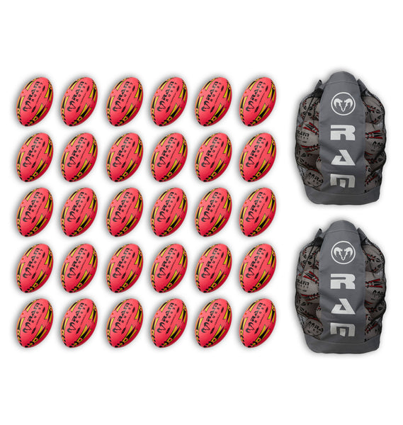 Gripper 2.0 Pro Trainer Neon Pink Ball Bundle - 30 x balls and 2 bags