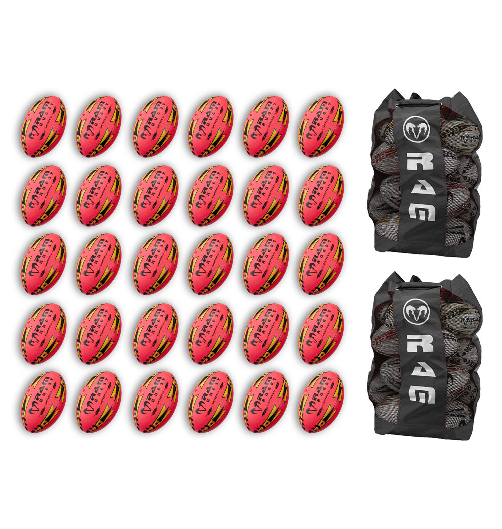 Gripper 2.0 Pro Trainer Neon Pink Ball Bundle - 30 x balls and 2 bags