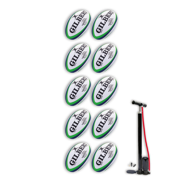 Gilbert Barbarian 2.0 Match Ball Bundle - 10 x balls and bag