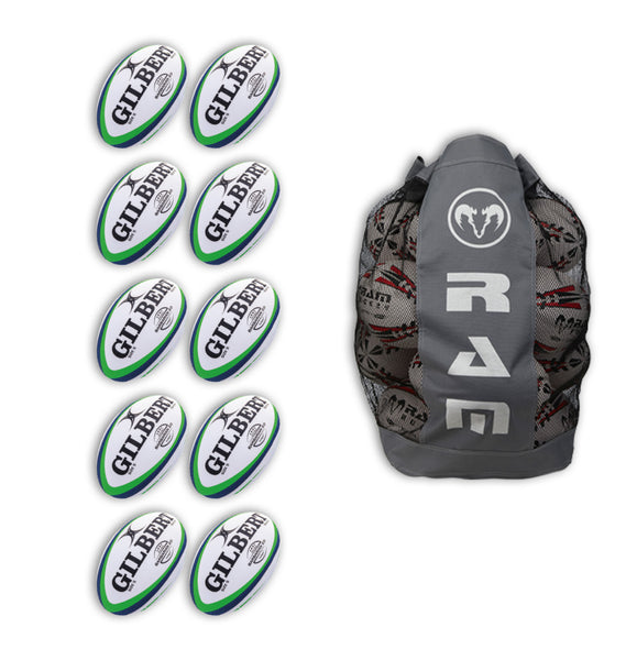 Gilbert Barbarian 2.0 Match Ball Bundle - 10 x balls and bag