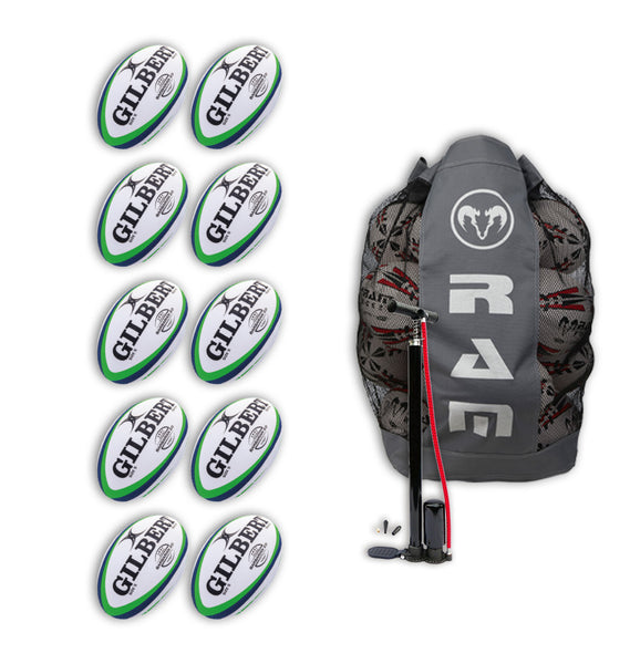 Gilbert Barbarian 2.0 Match Ball Bundle - 10 x balls and bag