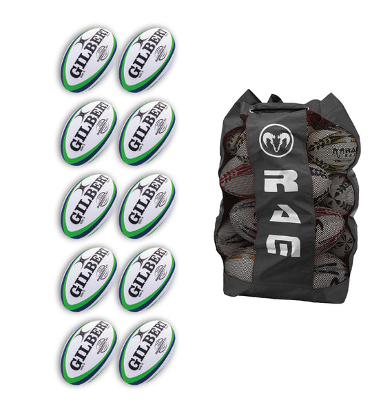 Gilbert Barbarian 2.0 Match Ball Bundle - 10 x balls and bag