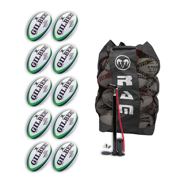 Gilbert Barbarian 2.0 Match Ball Bundle - 10 x balls and bag