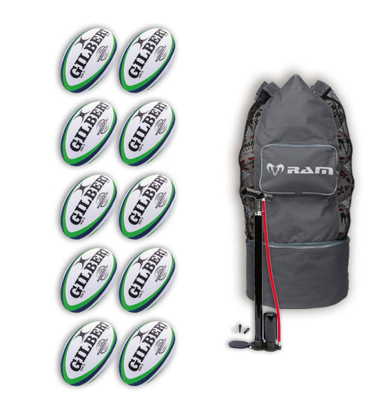 Gilbert Barbarian 2.0 Match Ball Bundle - 10 x balls and bag
