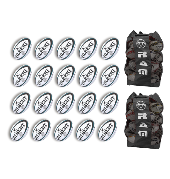 Gilbert Advantia Match Ball Bundle - 20 x balls and bags