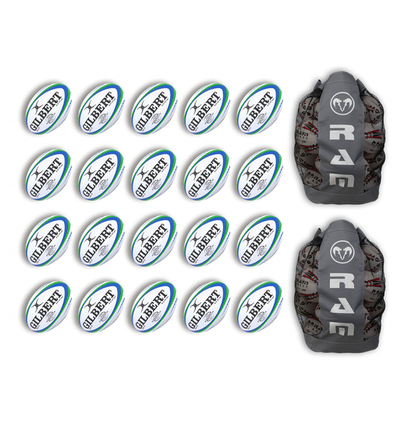 Gilbert Barbarian HD 2.0 Match Ball Bundle - 20 x balls and bag