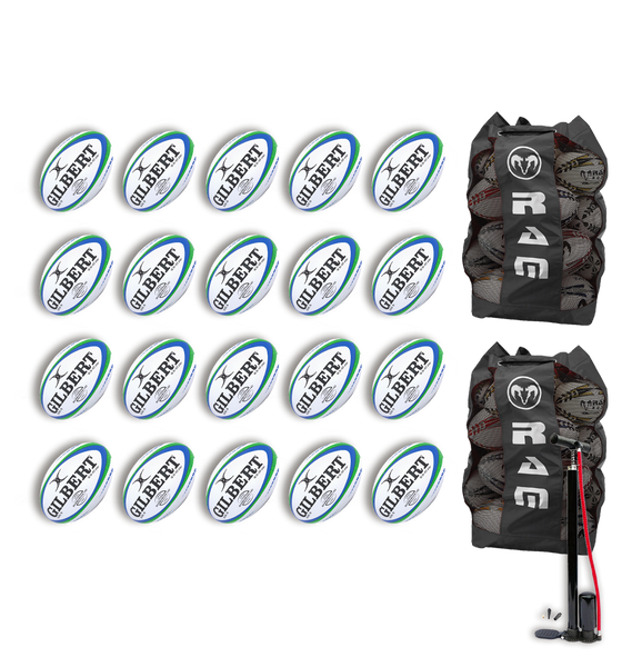 Gilbert Barbarian HD 2.0 Match Ball Bundle - 20 x balls and bag