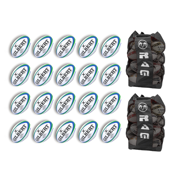Gilbert Barbarian HD 2.0 Match Ball Bundle - 20 x balls and bag