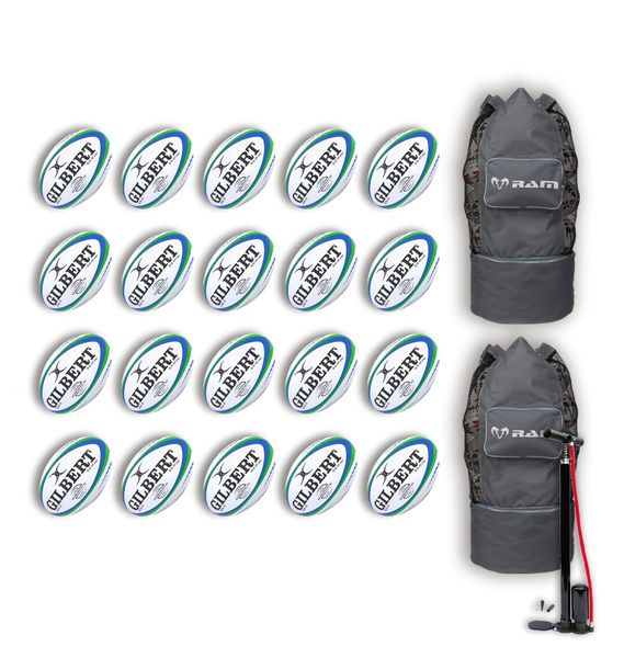 Gilbert Barbarian HD 2.0 Match Ball Bundle - 20 x balls and bag