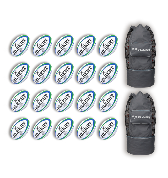 Gilbert Barbarian HD 2.0 Match Ball Bundle - 20 x balls and bag