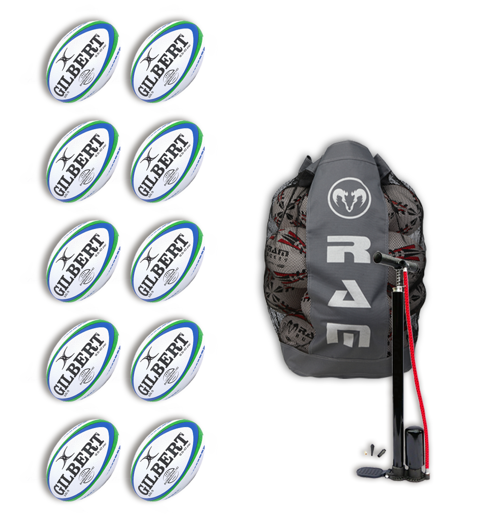 10 x Gilbert Barbarian HD 2.0 Match Ball Bundle
