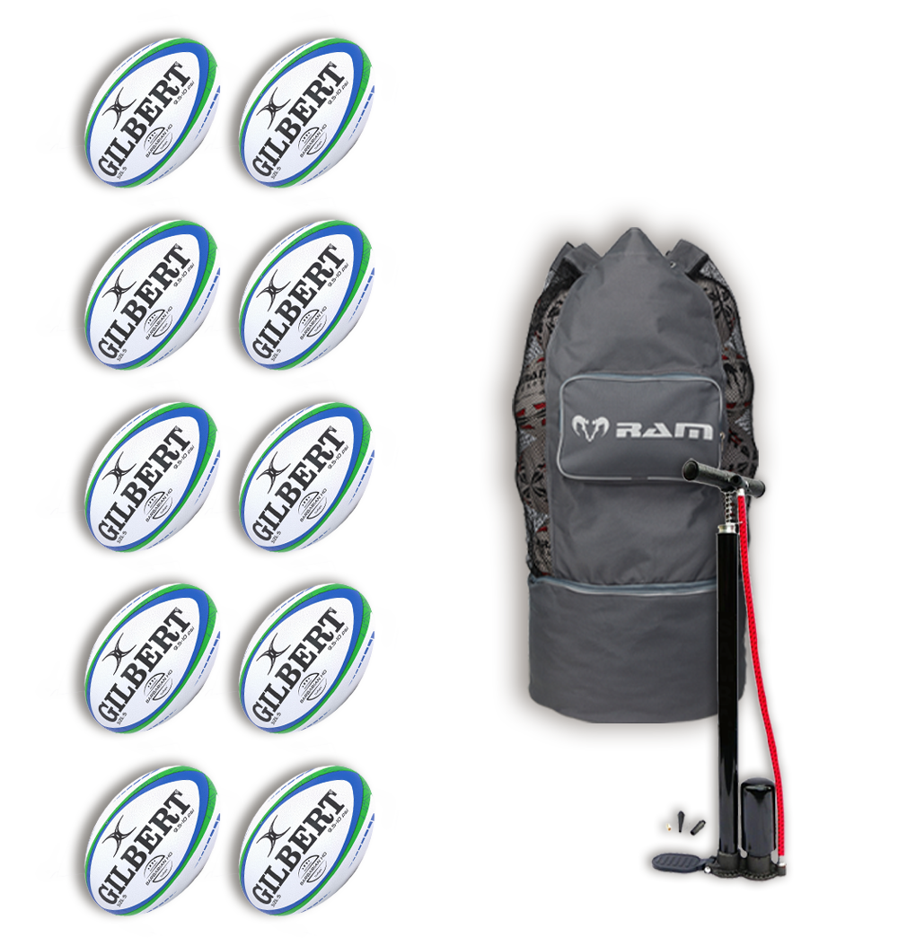 10 x Gilbert Barbarian HD 2.0 Match Ball Bundle