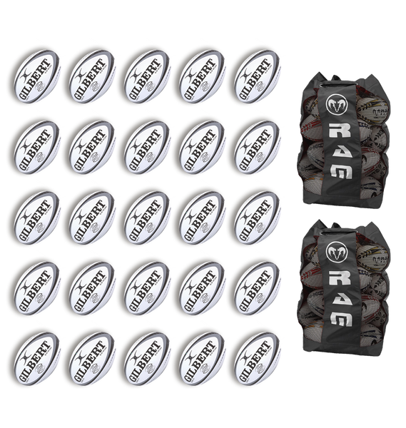 Gilbert Pulsar Match Ball Bundle - 20 or 25 x balls and bags