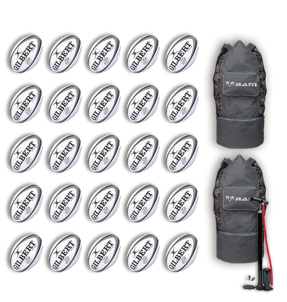 Gilbert Pulsar Match Ball Bundle - 20 or 25 x balls and bags