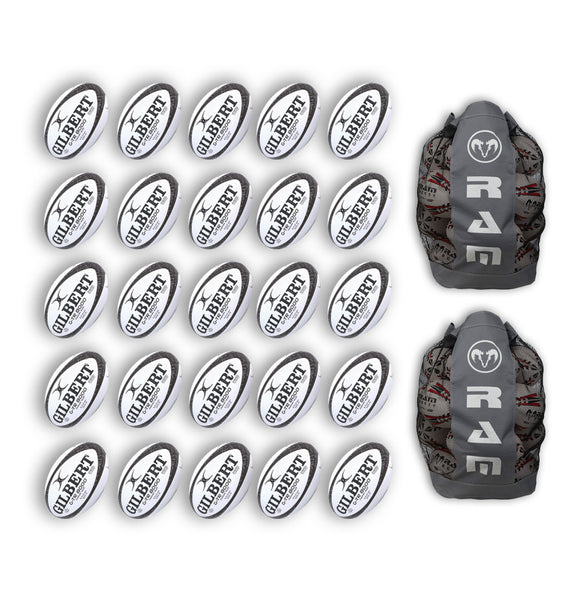 GILBERT G-TR8000 TRAINER BALL BUNDLE - 25 X BALLS AND 2 BAGS