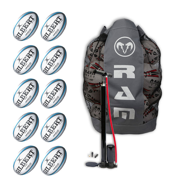 Gilbert Innovo Match Ball Bundle - 10 x balls and bag