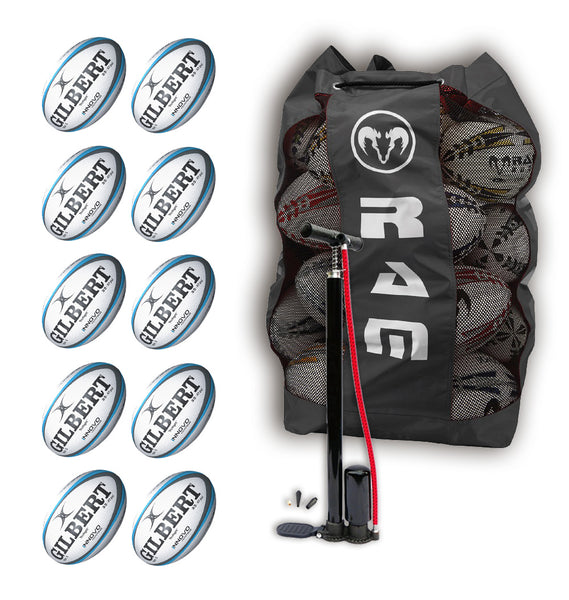 Gilbert Innovo Match Ball Bundle - 10 x balls and bag