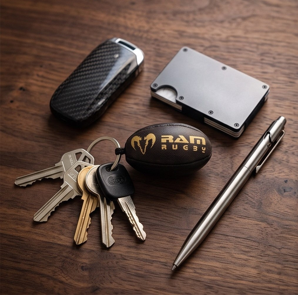 Rugby Ball Keyring - Vintage