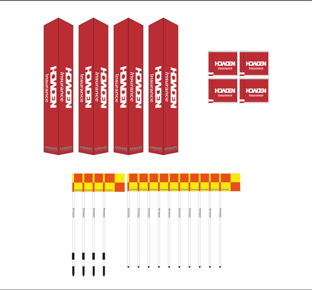 Ram Rugby 2026 Premium Pitch Kit Bundles with 16" post protectors