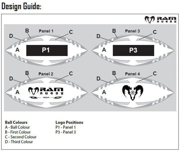 Ram Rugby-Custom Micro Balls - 14 week delivery