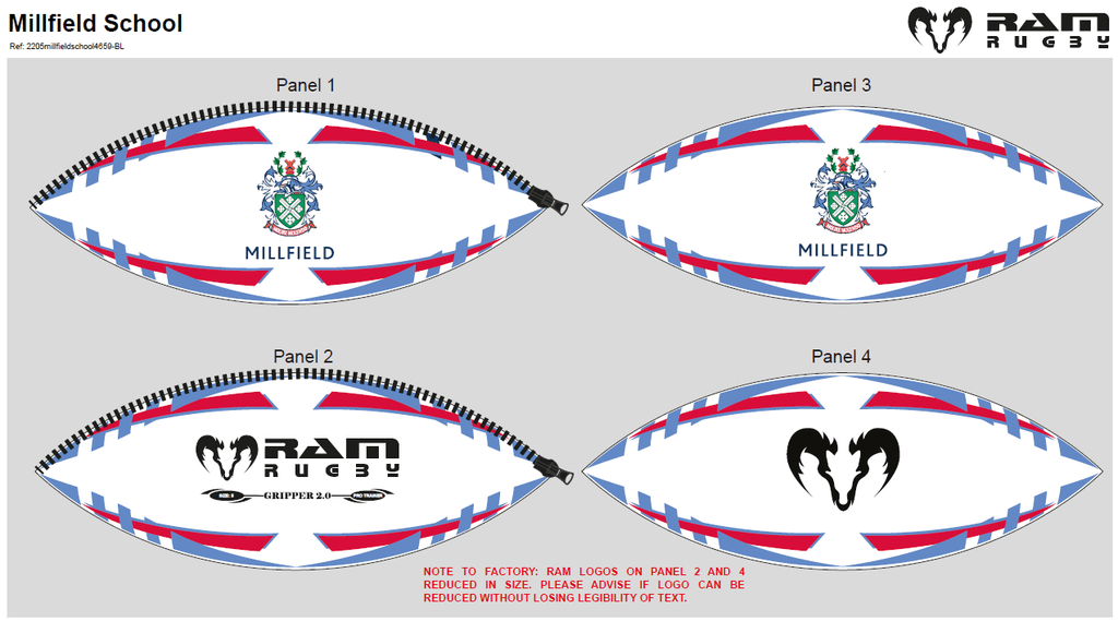 Ram Rugby-Custom Rugby Ball Wash Bag - Leather or Rubber - 14 week delivery
