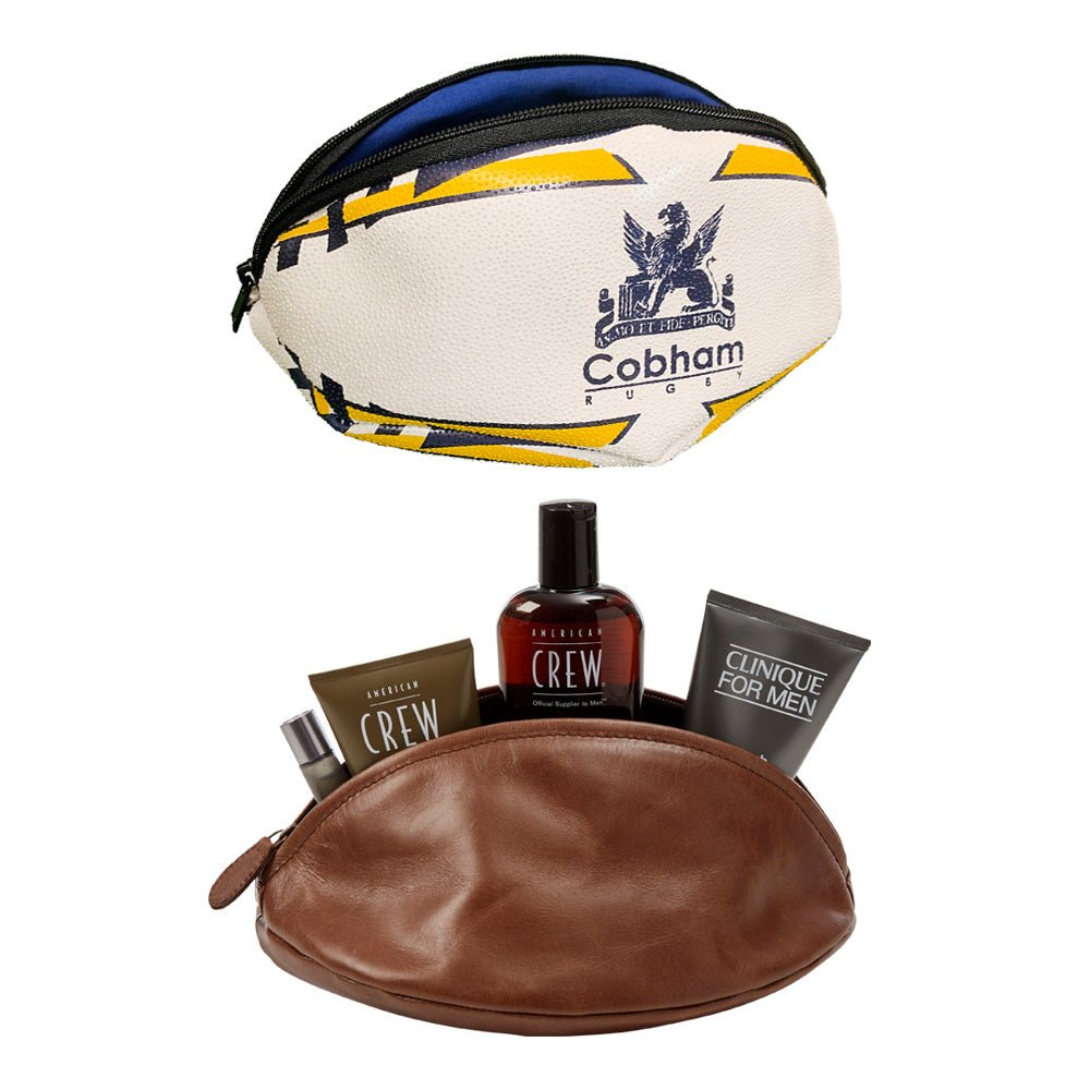 Custom Rugby Ball Wash Bag - Leather or Rubber - 8 week delivery – Ram ...